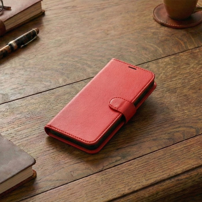手帳型レザーケース シンプル マグネット