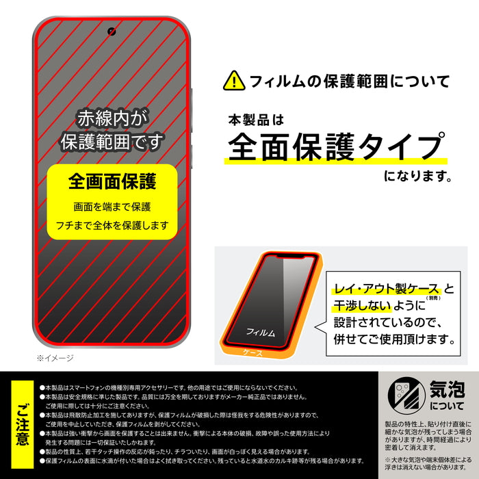 ガラスフィルム 失敗しない 超かんたん貼り付け キット付き 硬度10H 高透明 全画面保護 指紋認証対応