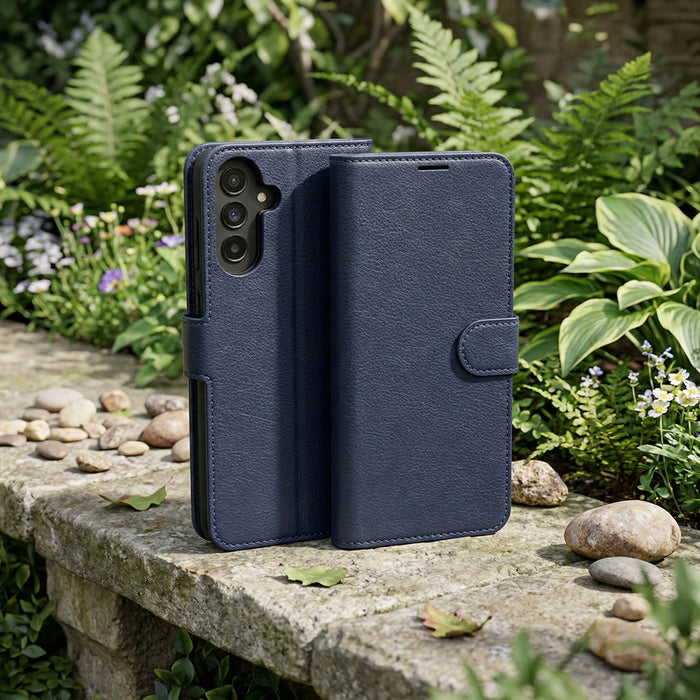 手帳型レザーケース シンプル マグネット