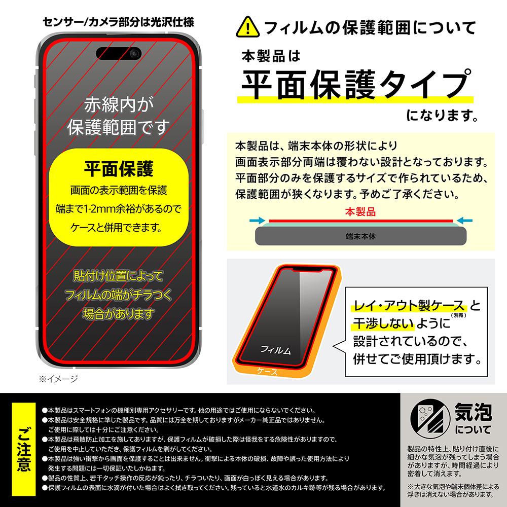 ガラスフィルム 失敗しない 超かんたん貼り付け キット付き 硬度10H 反射防止