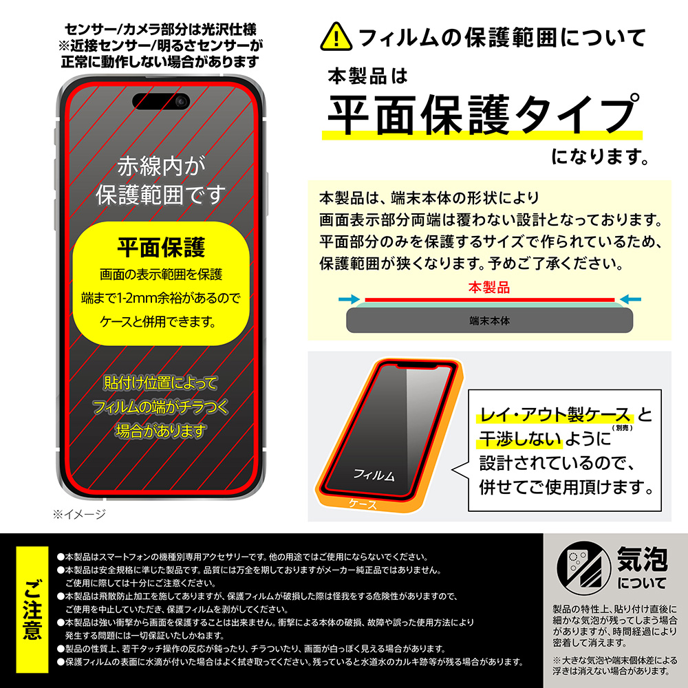 ガラスフィルム 失敗しない 超かんたん貼り付け キット付き 硬度10H 覗き見防止