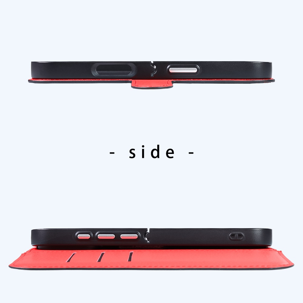 手帳型レザーケース シンプル マグネット