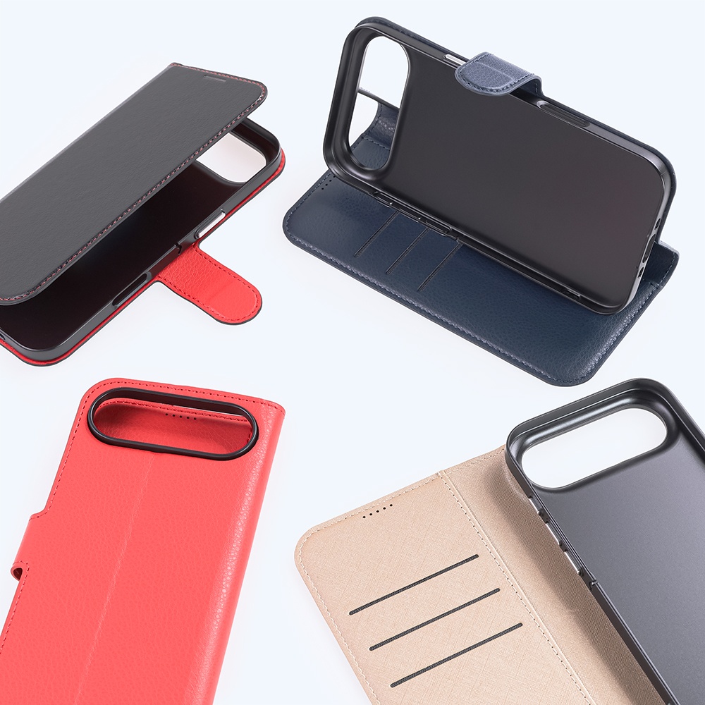 手帳型レザーケース シンプル マグネット