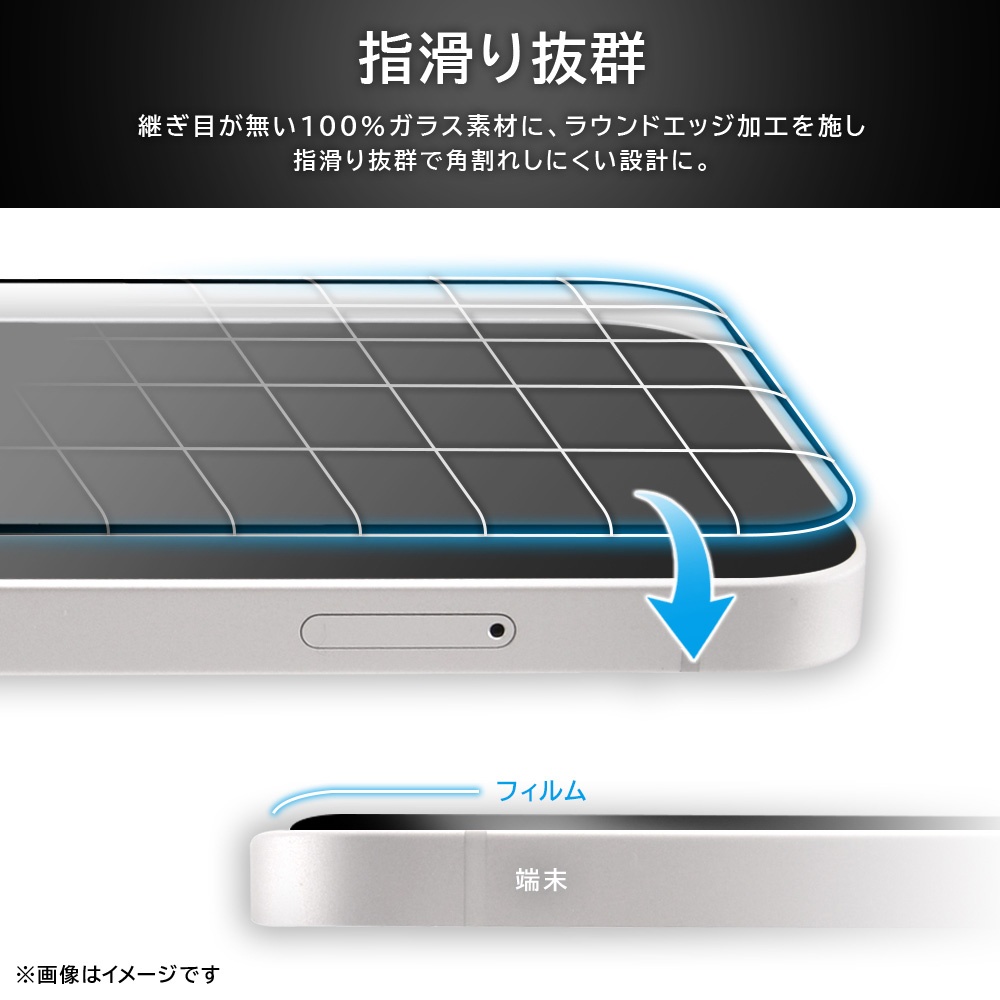 ガラスフィルム 全面保護 硬度10H 反射防止