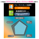 ガラスフィルム マルチケースフィット ブルーライトカット 高透明