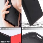 手帳型レザーケース シンプル マグネット