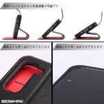 手帳型レザーケース シンプル マグネット