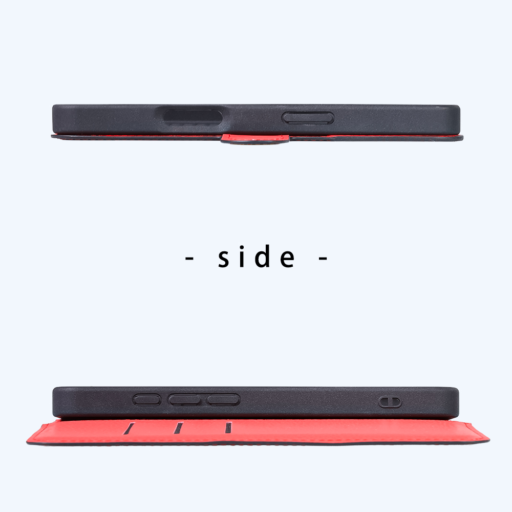 手帳型レザーケース シンプル マグネット