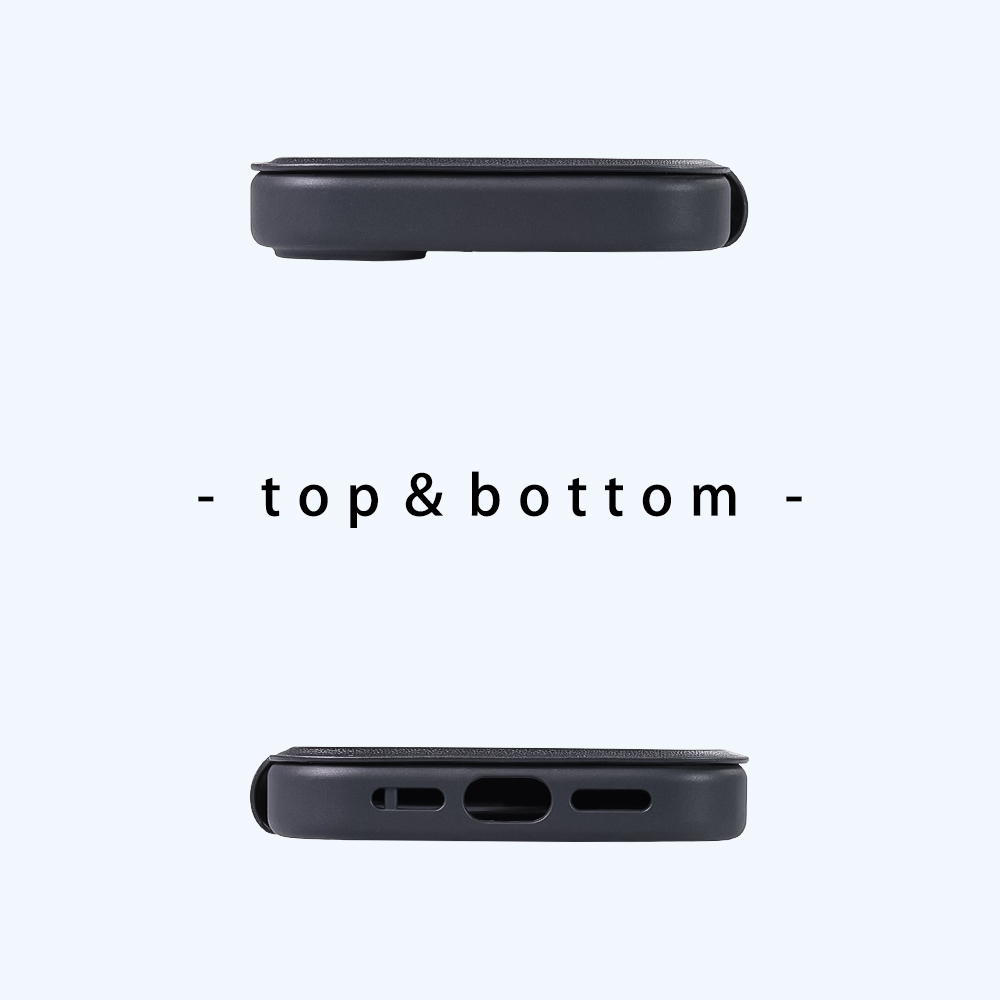 クリアフリップケース マグネット マグネット充電対応