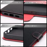 手帳型レザーケース シンプル マグネット