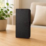 手帳型レザーケース シンプル マグネット