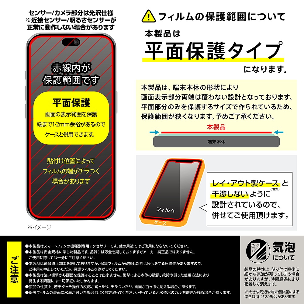 ガラスフィルム 超かんたん貼り付け Master 硬度10H 180°覗き見防止